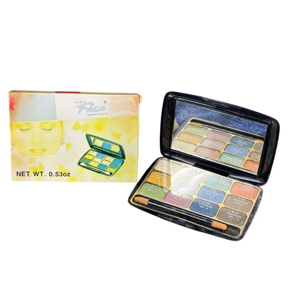 Vintage 80s Fmax De Luxe 12 Color Eyeshadow Palette Style 702 New In‎ Box 0.53oz
